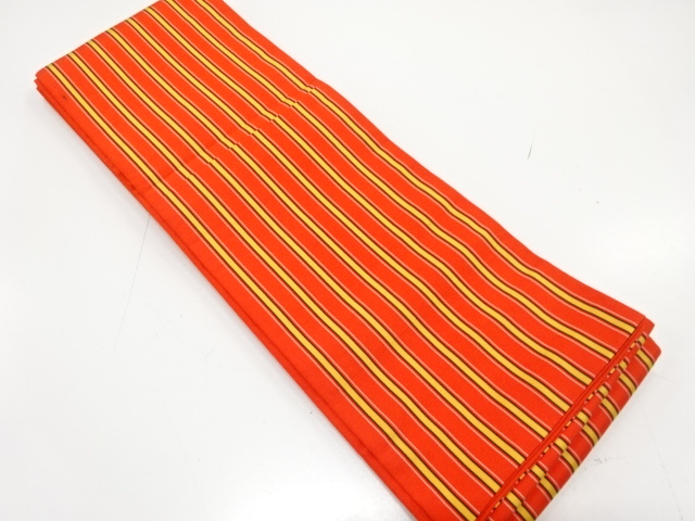 本場筑前博多縞模様織り出し半幅帯